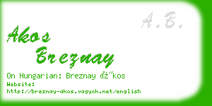 akos breznay business card